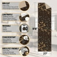 thumbnail image 3 of Ottomanson Leaf Hallway Runner Rug 2'7" x 9'10" - Non Slip Low Pile Carpet, Brown, 3 of 14
