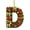 D, variant on Pompotops Christmas Hanging Initial Letters Acrylic Alphabet Letters Pendant for DIY Name Spelling,Green Rustic Holiday Home Decor Xmas Tree Decoration