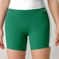 thumbnail image 2 of Women's High Waist Color Block Biker Shorts - Medium, Green, 2 of 7