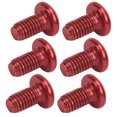 thumbnail image 3 of Tornillos para freno de disco de bicicleta de montaña de acero de titanio con cabeza T25 roja M5x10 mm - Pernos universales para bicicleta, 3 of 8