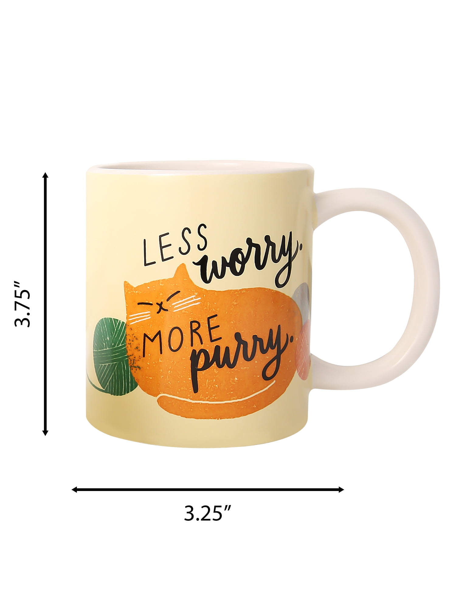 Hallmark 'Less Worry More Purry' Ceramic Mug and Cat Bowl Set for Pet Parents
