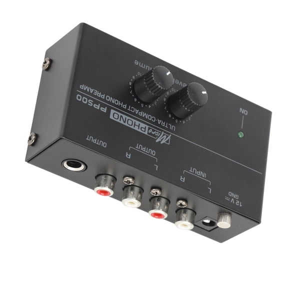 Phono Preamp for Turntable, Mini Stereo Audio HiFi Phonograph, Record Player Preamplifier with Volume Control, Preamp with RIAA Equalized Low Noise Moving A D Converter