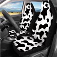 thumbnail image 2 of HUISEFOR Cow Print Car Seat Covers Full Set for Women Men Non Slip Including Steering Wheel Cover, Belt Cover, Center Console Cover, Breathable, Comfortable, Fit for Most Sedans SUVs, 2 of 5