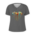 thumbnail image 4 of ATOYSOY Women's Short Sleeve T Shirts Loose Tops V Neck Pullover Summer Saving Causal Workout Comfy Retro Regular Fit Trendy Heart Shape Graphic Tees for Girls Gray M, 4 of 4