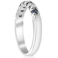 thumbnail image 3 of Pompeii 1/3ct Blue Sapphire & Diamond Wedding Ring Stackable Band White Gold 10k, 3 of 4