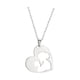 thumbnail image 4 of Collar para el día de la madre, collar para mujer, regalo del día de San Valentín, romántico y elegante colgante de corazón para ella, joyería para fi Color plata, 4 of 8