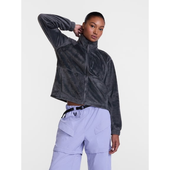 Ozark Trail Women's and Women's Plus Zip Up Fleece Jacket, Sizes XS-3X