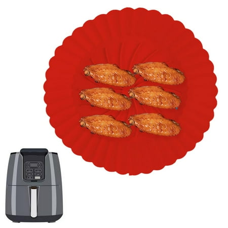 

Geruite Silicone Air Fryer Bowl Food Grade Air Fryer Silicone Pot Reusable Air Fryer Silicone Basket Food Safe Air Fryer Pan Air Fryer Basket Accessories high grade
