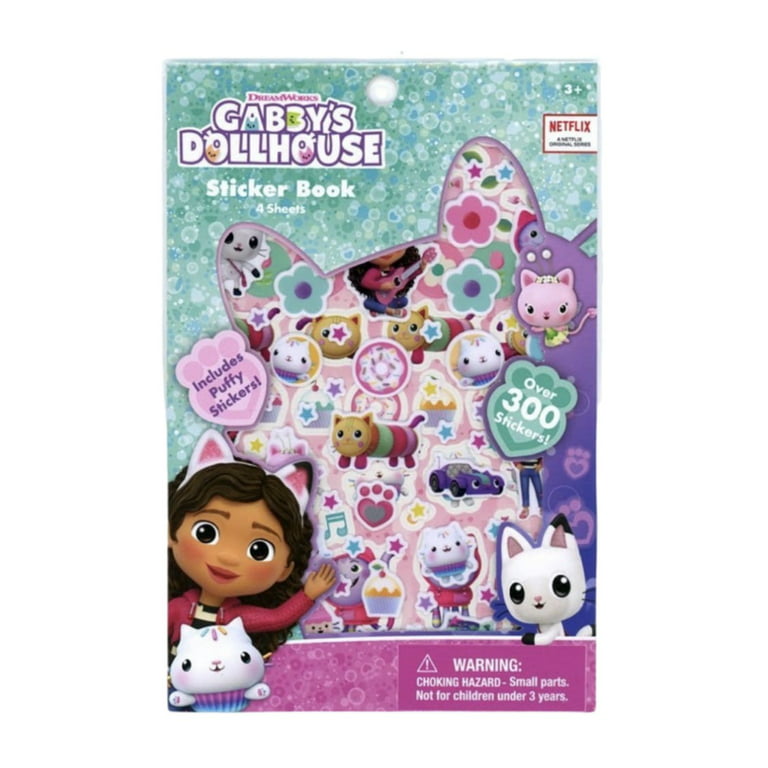 Gabby's Dollhouse Sticker Book with Puffy Stickers (6-Pack)