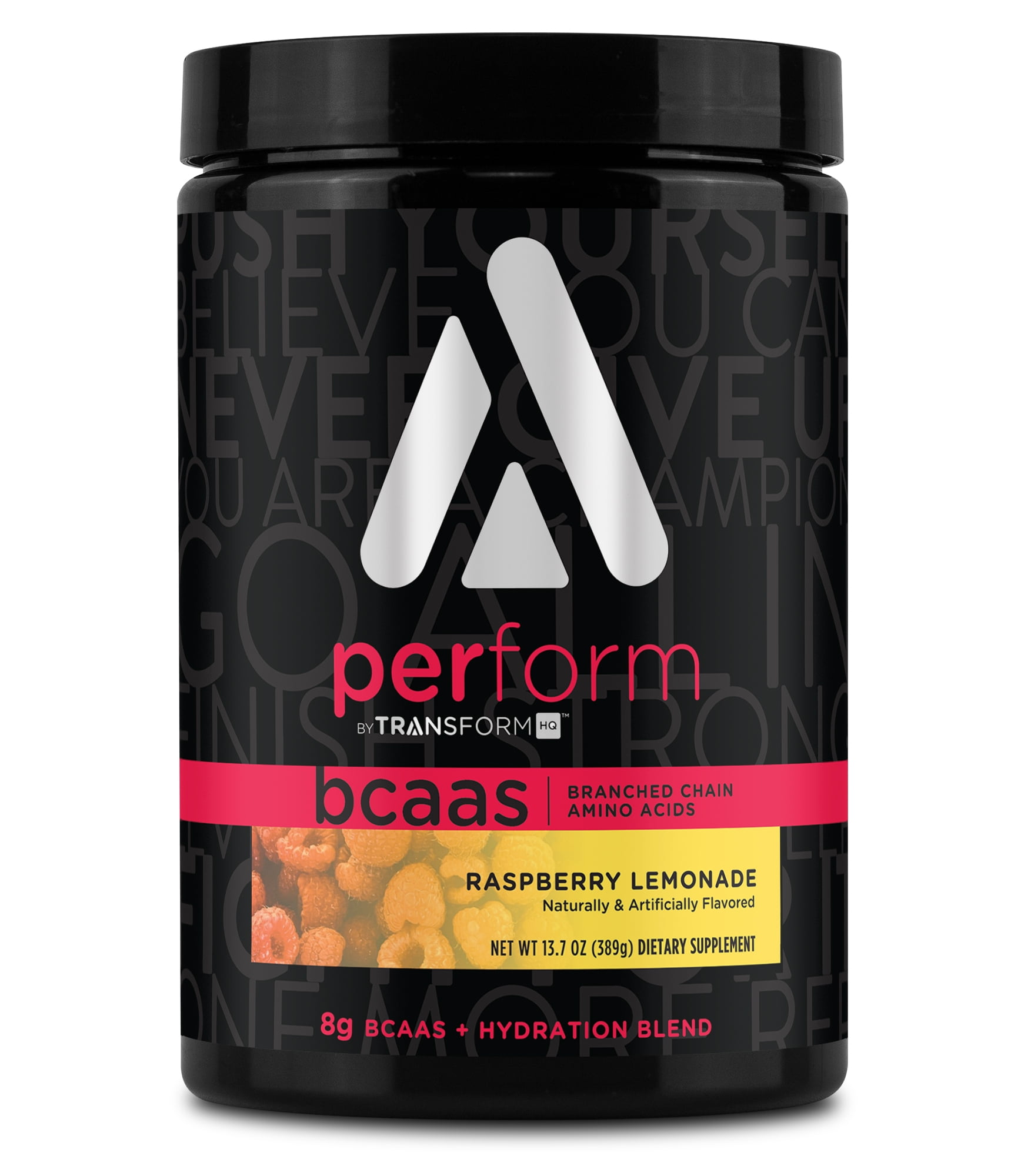 TransformHQ BCAA 2:1:1 Powder - (Raspberry Lemonade) 28 Servings - Non-GMO Amino Acids