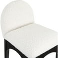 thumbnail image 4 of Meridian Furniture Waldorf Cream Boucle Fabric Stool, 4 of 8