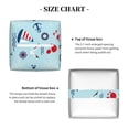 thumbnail image 5 of Lsque Sailboats Anchors Printed Tissue Box Cover Holder, Facial Paper Organizer Dispenser,Square with Bottom Belt, PVC Leather Decorative Organizer, 5 of 8