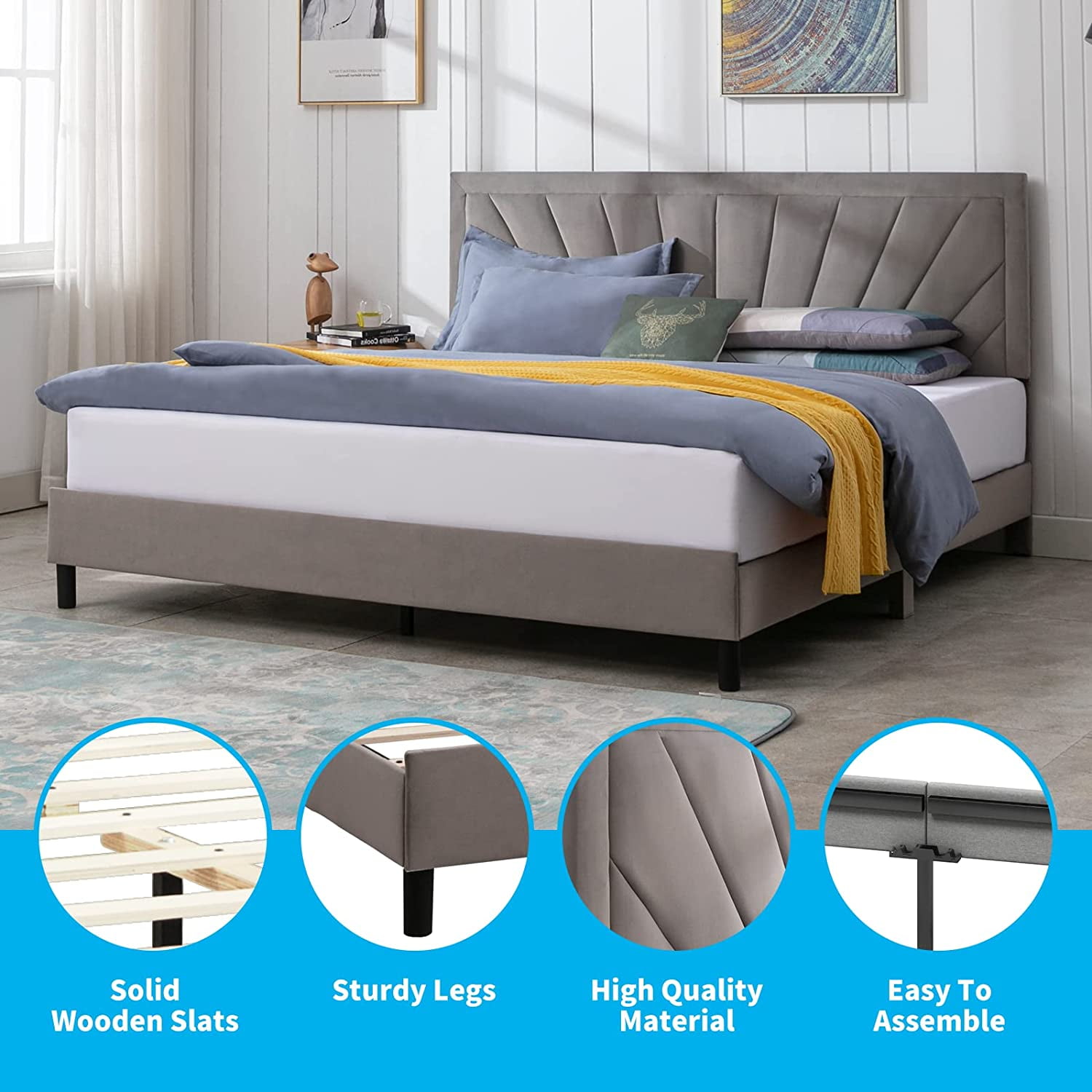 Blackstone grand tufted platform bed deals