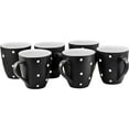 thumbnail image 4 of Polka Dot Coffee Mug Set Set of 6 Large-sized 16 Ounce Ceramic Coffee Mugs Restaurant, 4 of 6