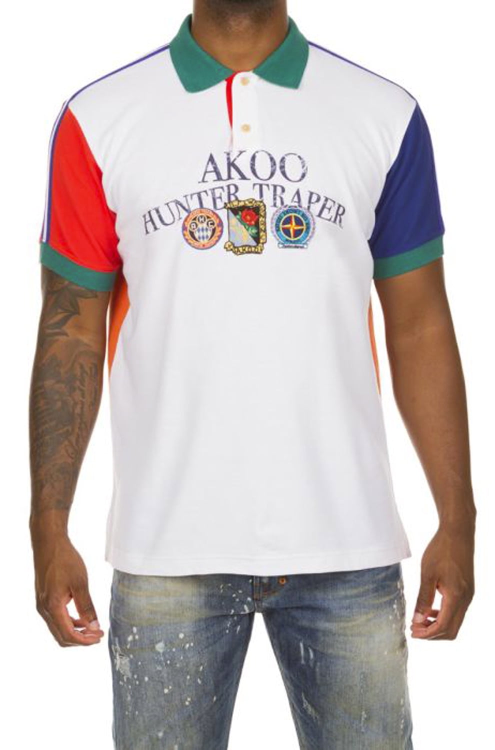 red and black akoo shirt