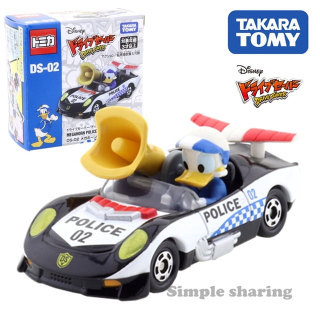 Takara Tomy Tomica Engine Saver Disney Policía Minnie Mouse Mickey Mouse Donald Duck Goofy Diecast Metal Car Modelzhangyuxiang