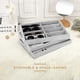thumbnail image 3 of 8-grid velvet jewelry storage box - light gray - 35*24*3cm - 1 piece, 3 of 5