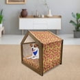 thumbnail image 3 of Floral Pet House, Traditional Japanese Cherry Blossom Trees Pink Sakura Flowers, Outdoor & Indoor Portable Dog Kennel with Pillow and Cover, 5 Sizes, Earth Yellow Dark Brown, by Ambesonne, 3 of 5