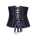 thumbnail image 3 of Aofany Women's Underbust Corset Satin Lace Plus Size Waist Training Corsets Push Up Lingerie Bustier Top, 3 of 3