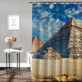 thumbnail image 2 of Orinice Pyramid Desert Sky Bathroom Decor Set, Colorful Luxurious Graphic Print Polyester Fabric Shower Curtain with Hooks, Waterproof Bathroom Decoration for Home, Bathtubs - Multi Size Options 69x72, 2 of 7