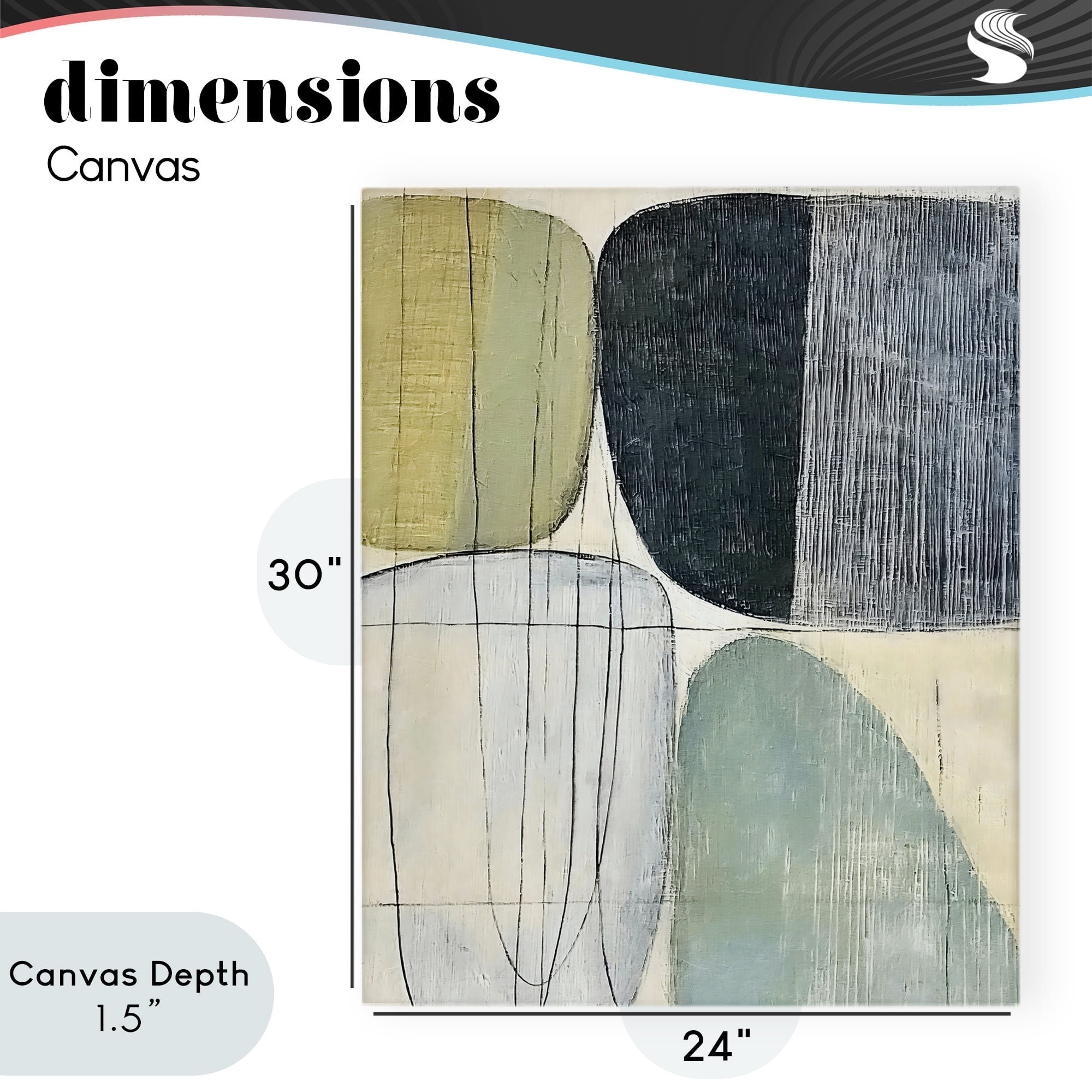 Stupell Industries Modern Organic Composition Canvas Wall Art, design by Riley B