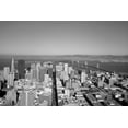 thumbnail image 2 of Highsmith, Carol 32x23 Gold Ornate Wood Framed with Double Matting Museum Art Print Titled - Aerial View of San Francisco California Including the Bay Bridge, 2 of 4