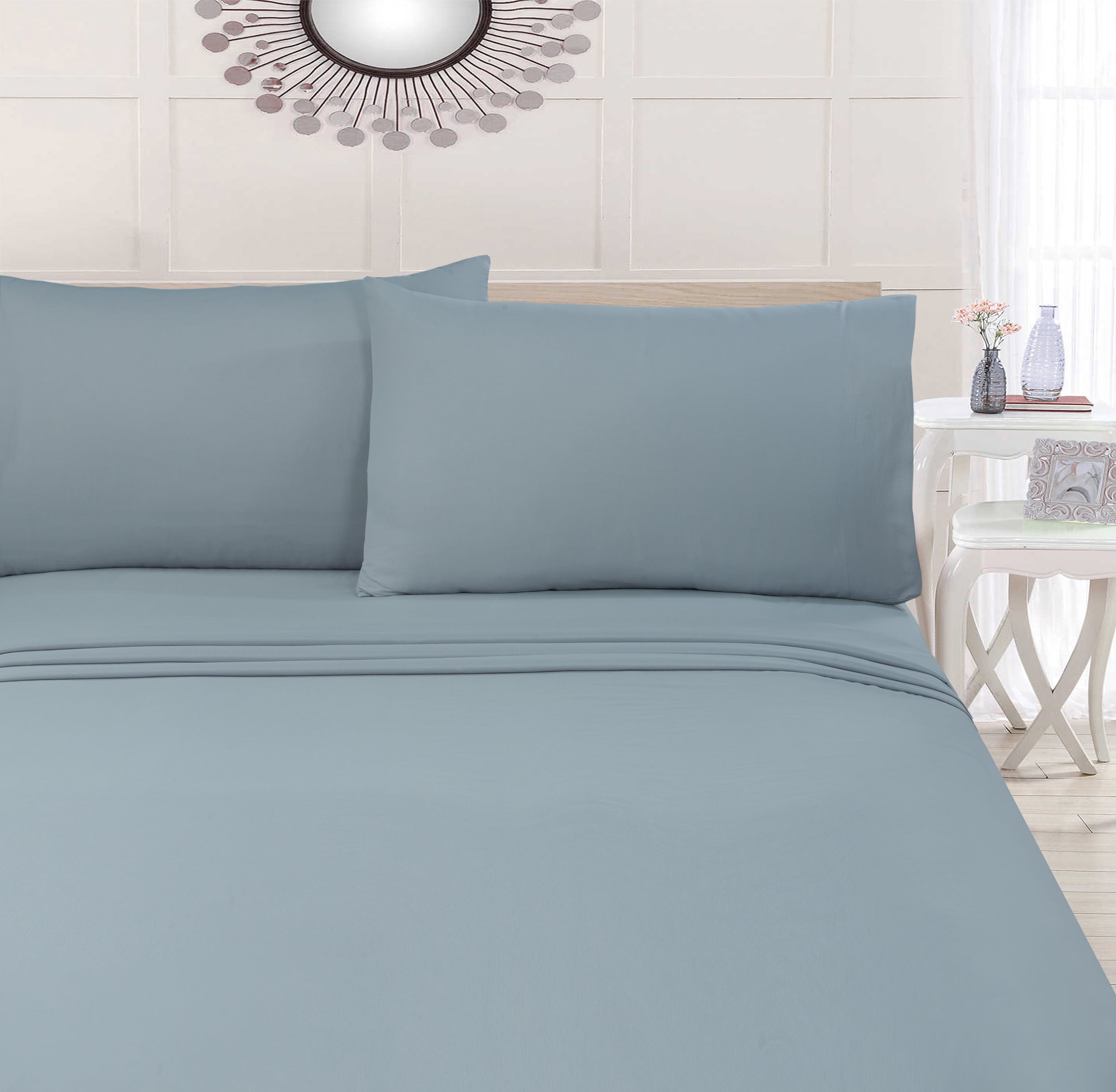 Your Zone Soft Microfiber Sheet Set, Soft Silver, Twin/Twin XL