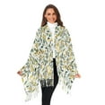 thumbnail image 3 of FORMRS Womens Scarf Winter Soft Long Big Warm Shawls Wrap Tassel Scarves, Autumn Greenery, 3 of 9