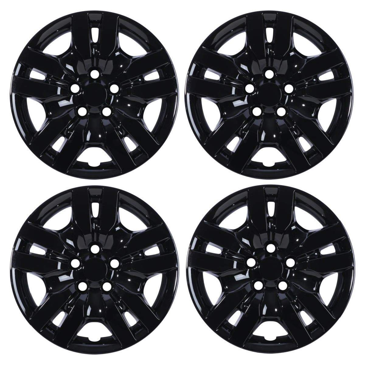 (4 Pack)16" Hubcaps Wheel Rims Cover For 2007-2012 Nissan Altima/2008-2009 Nissan Altima Coupe Compatible With Steel Wheels Bolt On Installation(16-Inch,BLACK LACQUER)