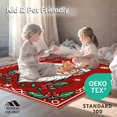 thumbnail image 4 of ODIKA 5'x7' Machine Washable Non-Slip Area Rug, North Pole Magical Yuletide Entryway Welcome Decoration High Traffic Rug, Red, 501388, 4 of 5