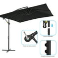 thumbnail image 4 of CHYVARY 8.2 x 8.2ft Patio Offset Umbrellas Outdoor Hanging Market Patio Umbrella, 50+ UV Protection Cantilever Outside Umbrellas for Yard, Pool and Deck,Black, 4 of 6
