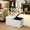 White, variant on Foldable Storage Chest Stool with Flip Top Lid, 660lb Capacity Ottoman for Entryway, Living Room, or Bedroom, Easy-Clean Faux Leather Seat and Storage