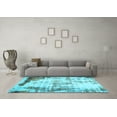 thumbnail image 3 of Ahgly Company Indoor Rectangle Abstract Light Blue Modern Area Rugs, 4' x 6', 3 of 4