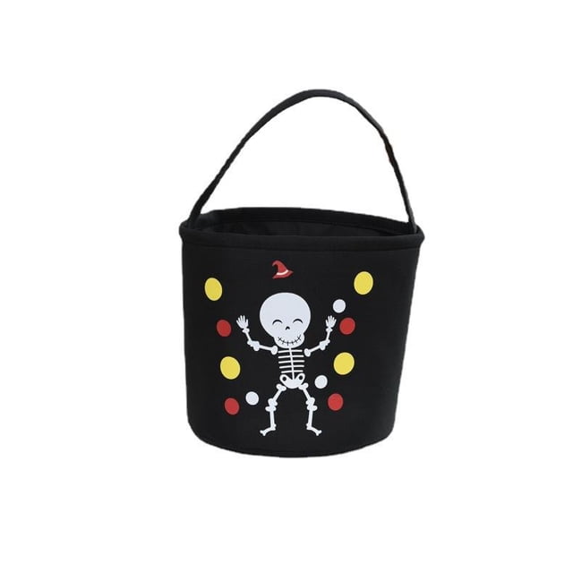 Decoración De Halloween Bolsa De Dulces De Halloween Bolsa De Asas De Cubo De Dulces De Calabaza Bolsa De Regalo De Fiesta Para Niños Y Niñas Vogacara HA043941-02