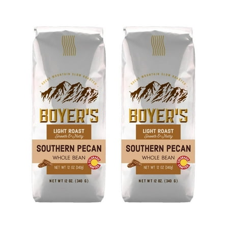 Boyer's Coffee Southern Pecan, Whole Bean, Flavored Coffee , 2-Pack