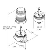 Ecco / Electronic Controls - 6262A - Ecco Amber LED Strobe, 12-80 VDC, Permanent Mount