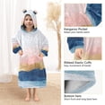 thumbnail image 3 of FORMRS Wearable Blanket Hoodie with Sleeves for Kids Cozy Flannel Sweatshirt, Abstract Painting, 3 of 7