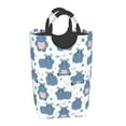 thumbnail image 2 of Picia Cute Hippos Laundry Basket With Handles Laundry Hamper Toys Storage Organizer Foldable Bucket Washing Bin Dirty Clothes Bag For Home Bathroom Bedroom Dorm, 2 of 6
