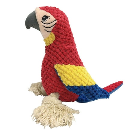 

Pet Plush Bite-Resistant Vocal Toys Corduroy Vocal Macaw Squeaky Plush Dog Toys Molar Toy