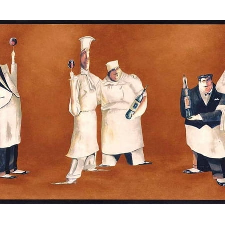 Fat Chef Wallpaper Border Bm9010b Cafe Kitchen Italian Chef Decor