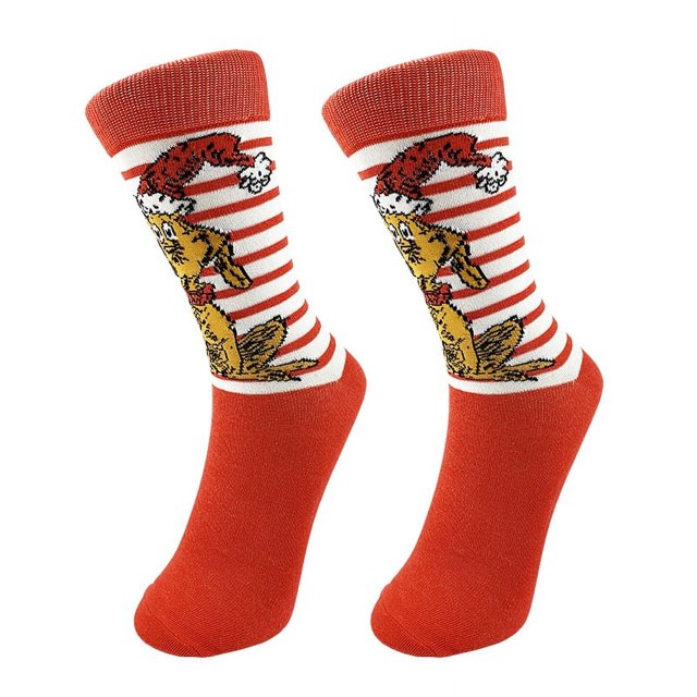 Nueva tendencia, calcetín tejido con puntos de regalo y dulces de Navidad, Grinch-chi, moda, Festival verde, monstruo, regalo de Nochebuena, regalo cálido de invierno