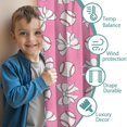 thumbnail image 3 of Blackout Kids Curtains,Pink Bows and Baseballs Pattern Childrens Insulated Curtains Set Of 2,Bedroom Essentials,Toddler Room Decor 42"x84", 3 of 5