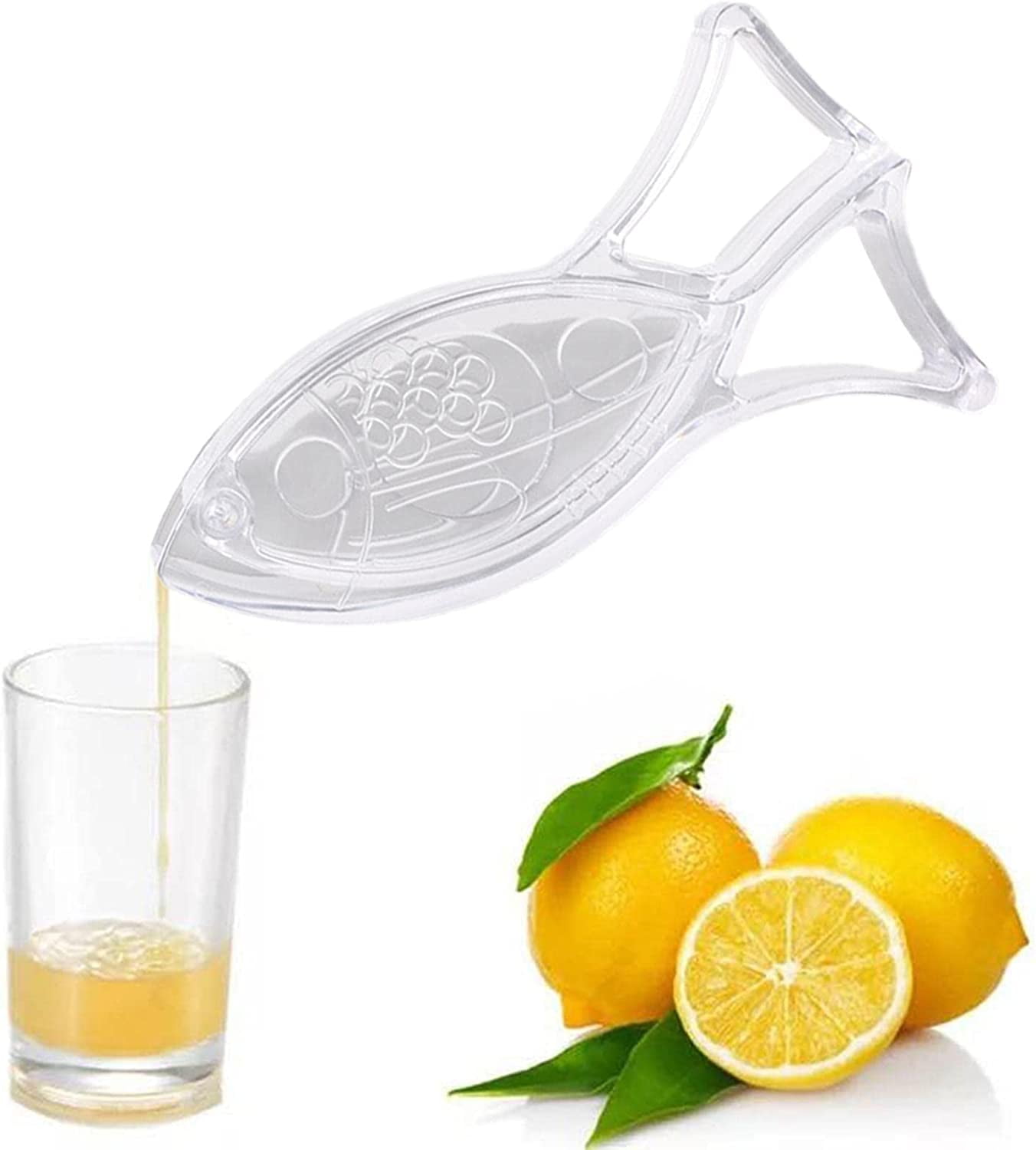 Manual Lemon Squeezer, FishShaped Lemon Slice Squeezer, Acrylic