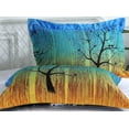 thumbnail image 3 of A Pair of Rainbow Tree Pillow Shams (Queen, Blue), 3 of 5