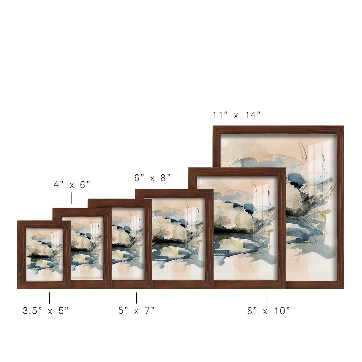 Winter Shoal I - Framed Print w/glass - Chestnut