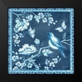 thumbnail image 2 of Tre Sorelle Studios 20x20 Black Modern Framed Museum Art Print Titled - Chinoiserie Tile blue II, 2 of 5