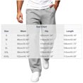 thumbnail image 3 of Turilly Sweatpants Plus Size Men's Straight Leg Sweatpants Side Pockets Drawstring Elastic Waist Loose Trousers, 3 of 7