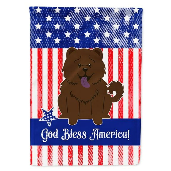 Carolines Treasures BB3136CHF Patriotic USA Chow Chow Chocolate Flag Canvas House Size