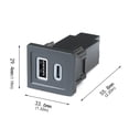 thumbnail image 4 of Adecuado para Metroway T5 control central agujero inferior derecho 08-12 puerto USB PD carga rápida QC3.0 carga rápida, 4 of 5