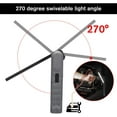 thumbnail image 2 of Lampe de Travail, 2 Pcs Baladeuse LED Rechargeable, 5 Modes Lampe Mécanique Torche Pliable Lampe avec Base Magnétique Lampe d'Inspection pour Camping, Réparation Automobile, Gris, 2 of 5